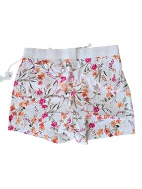 Da-sh Nicole White Pink Floral Shorts M